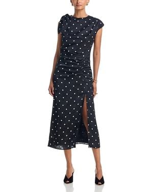 MILLY Karina Printed Midi Dress - Blue