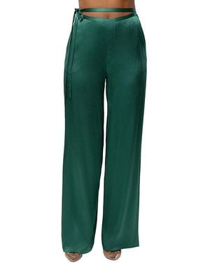 JLUXLABEL Deserae Satin Pants - Green