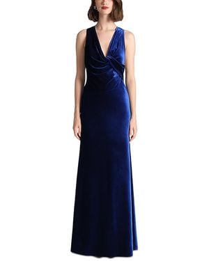 BCBGMAXAZRIA Demi Twisted Racerback Gown - Blue