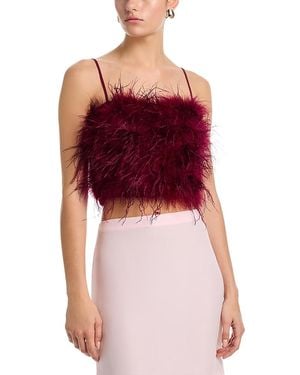 Lucy Paris Milly Feather Top - Red