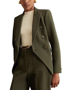 Reiss Petite Priya Double Breasted Blazer - Green