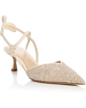 Fendi Very Colibri Slingback Pumps - Natural