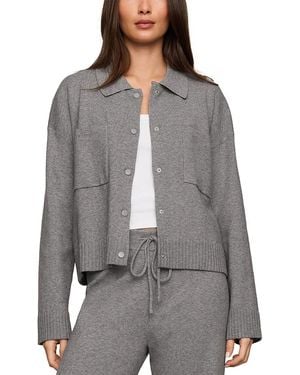 Z Supply Slowdown Snap Front Sweater Jacket - Gray