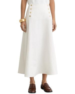 Reiss Riley Midi Skirt - White