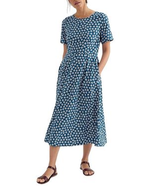 Seasalt Cornwall Tilly Short Sleeve Midi Dress - Blue