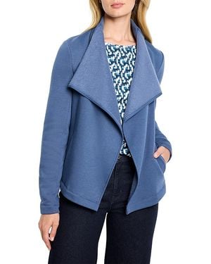 NIC+ZOE Lounge Around Moto Jacket - Blue