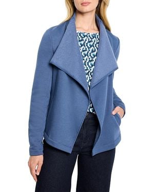 NIC+ZOE Lounge Around Moto Jacket - Blue