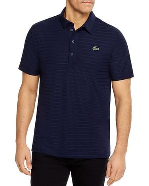 Lacoste Striped Jacquard Polo Shirt - Blue