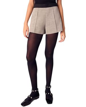 Maje Suit Shorts With Darts - Black