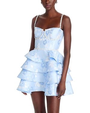 V. Chapman Luciana Embellished Mini Dress - Blue
