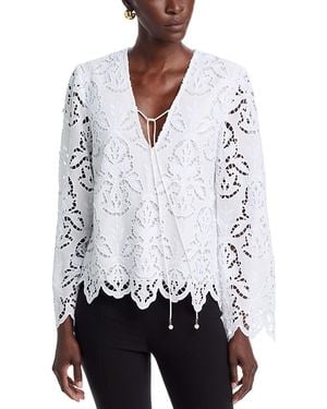 Toccin Halina Embroidered Top - White