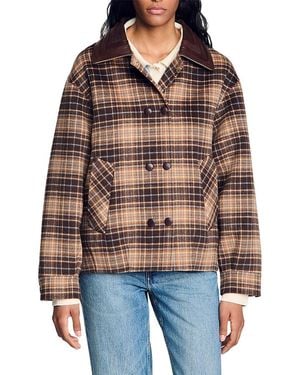 Sandro Mystic Wool Blend Jacket - Red