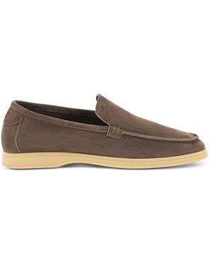 BOGGI Suede Leather Loafers - Brown