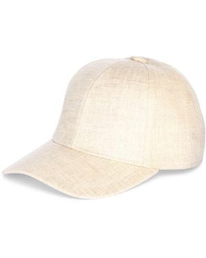 Vince Linen Baseball Cap - Natural
