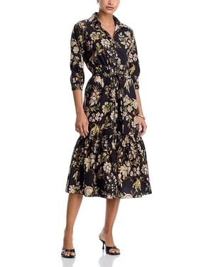 Cara Cara Hutton Floral Midi Dress - Black