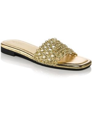 Rag & Bone Ellie Woven Slides - Metallic