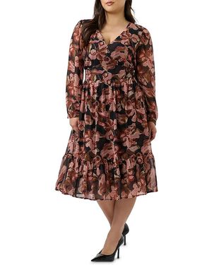 Estelle Natalia Midi Dress - Brown