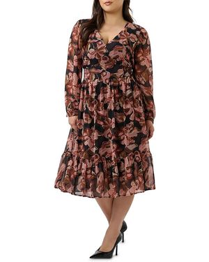 Estelle Natalia Midi Dress - Brown
