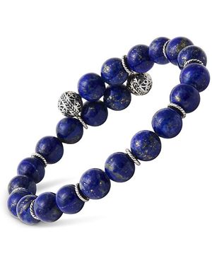 Jan Leslie Lapis Bead Flex Bracelet - Blue