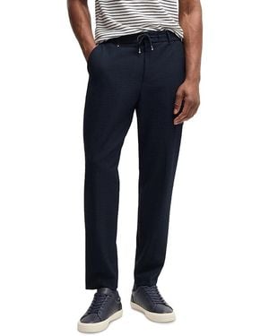 BOSS Perin Seersucker Drawstring Pants - Blue
