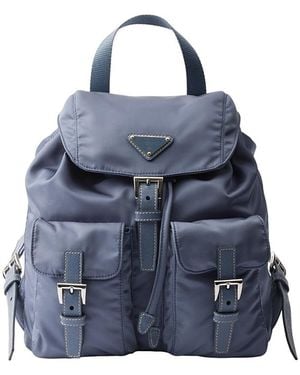 Prada Small Re-Nylon Backpack - Blue