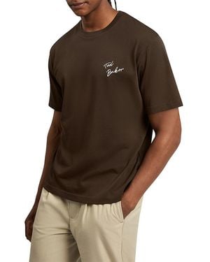 Ted Baker Mayllon Short Sleeve Graphic Relaxed Tee - Brown