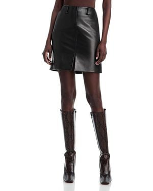 Brandon Maxwell The Lex Classic Leather Pencil Skirt - Black