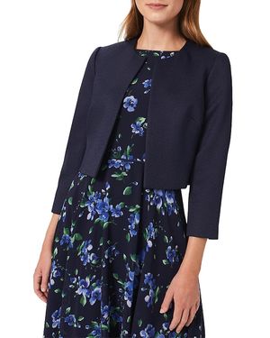 Hobbs Elize Cropped Jacket - Blue