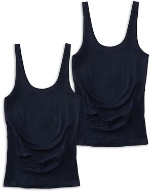Ingrid & Isabel Seamless Maternity Cami, Pack Of 2 - Blue