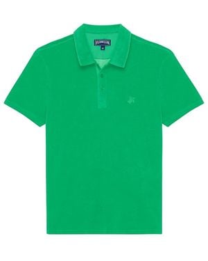Vilebrequin Slim Fit Cotton Pique Polo Shirt - Green