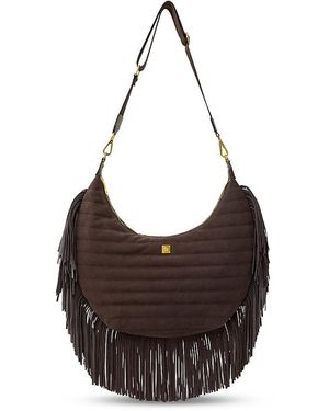 Think Royln Songbird Fringed Suede Shoulder Bag - Brown