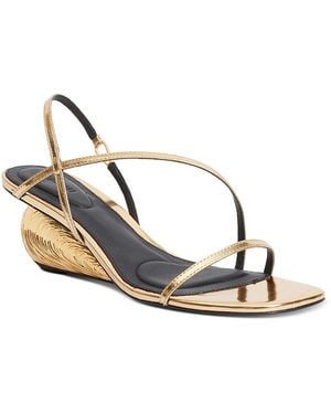Jonathan Simkhai Bridget Oyster Wedge Sandals - Metallic