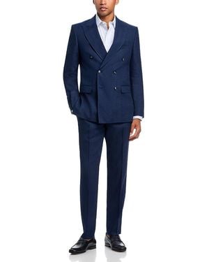 BOSS Slim Fit Double Breasted Suit - Blue