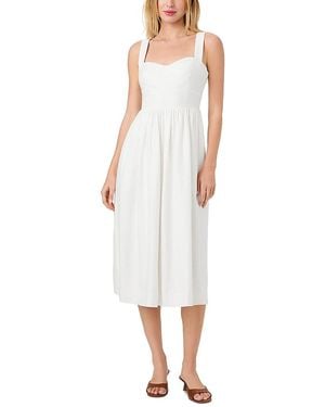 French Connection Aspen Linen Sweetheart Midi Dress - White