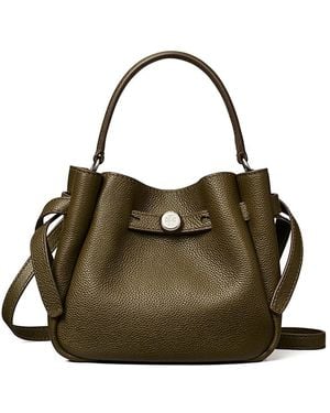 Tory Burch Romy Mini Leather Bucket Bag - Green