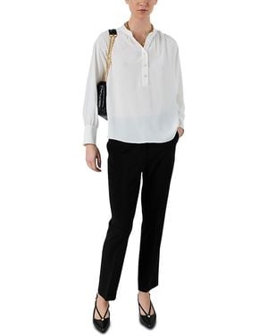 Gerard Darel Cezanne Tunisian Collar Blouse - White