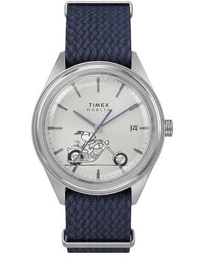 Timex X Peanuts Marlin Jet Easy Rider Watch, 38Mm - Blue