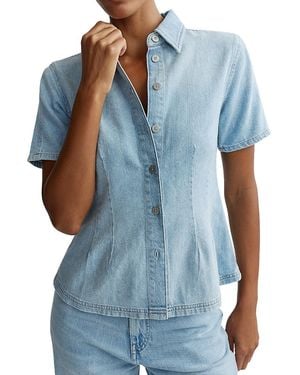 DL1961 Joice Short Sleeve Shirt - Blue