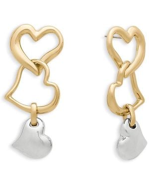 Kate Spade Amour Triple Heart Linear Drop Earrings - Metallic