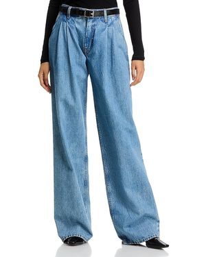 Helmut Lang High Rise Wide Leg Jeans - Blue