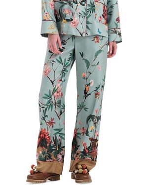La DoubleJ Silk Pajama Pants - Green