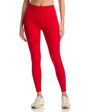 Aqua Athletics High Rise 7/8 Leggings - Red