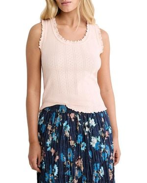 NIC+ZOE Pointelle Rib Ella Tank Top - Blue