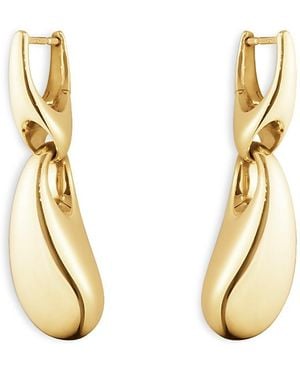 Georg Jensen 18K Reflect Drop Earrings - Metallic