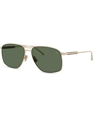Brunello Cucinelli Rectangular Sunglasses, 56Mm - Green