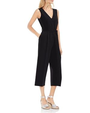Vince Camuto Cropped Wide-Leg Jumpsuit - Black