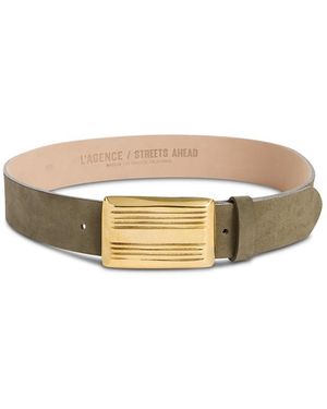 L'Agence Cebo Suede Belt - Metallic