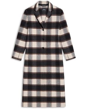 Theory Long Wool Blend Coat - Black