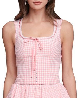 Avec Les Filles Corset Top - Pink