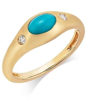 Bloomingdale's Fine Collection Gemstone & Diamond Pinky Ring - Blue